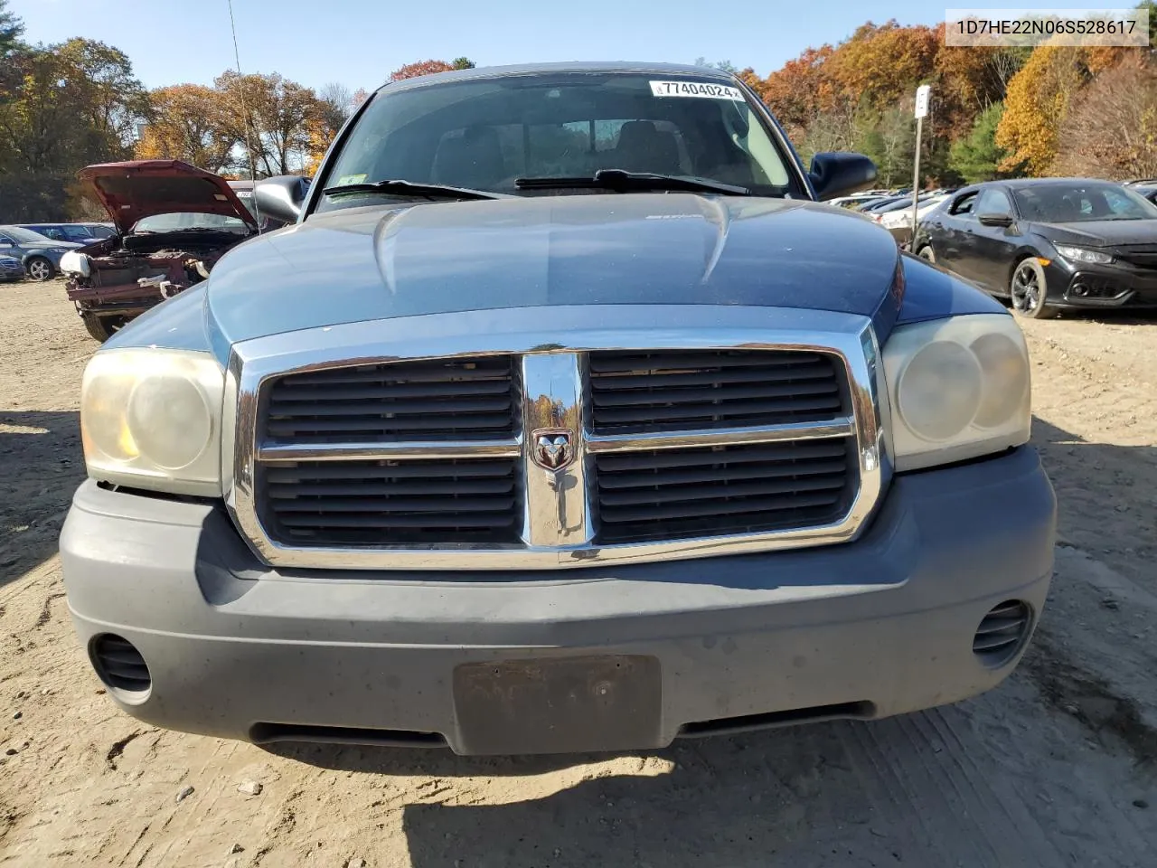 2006 Dodge Dakota St VIN: 1D7HE22N06S528617 Lot: 77404024