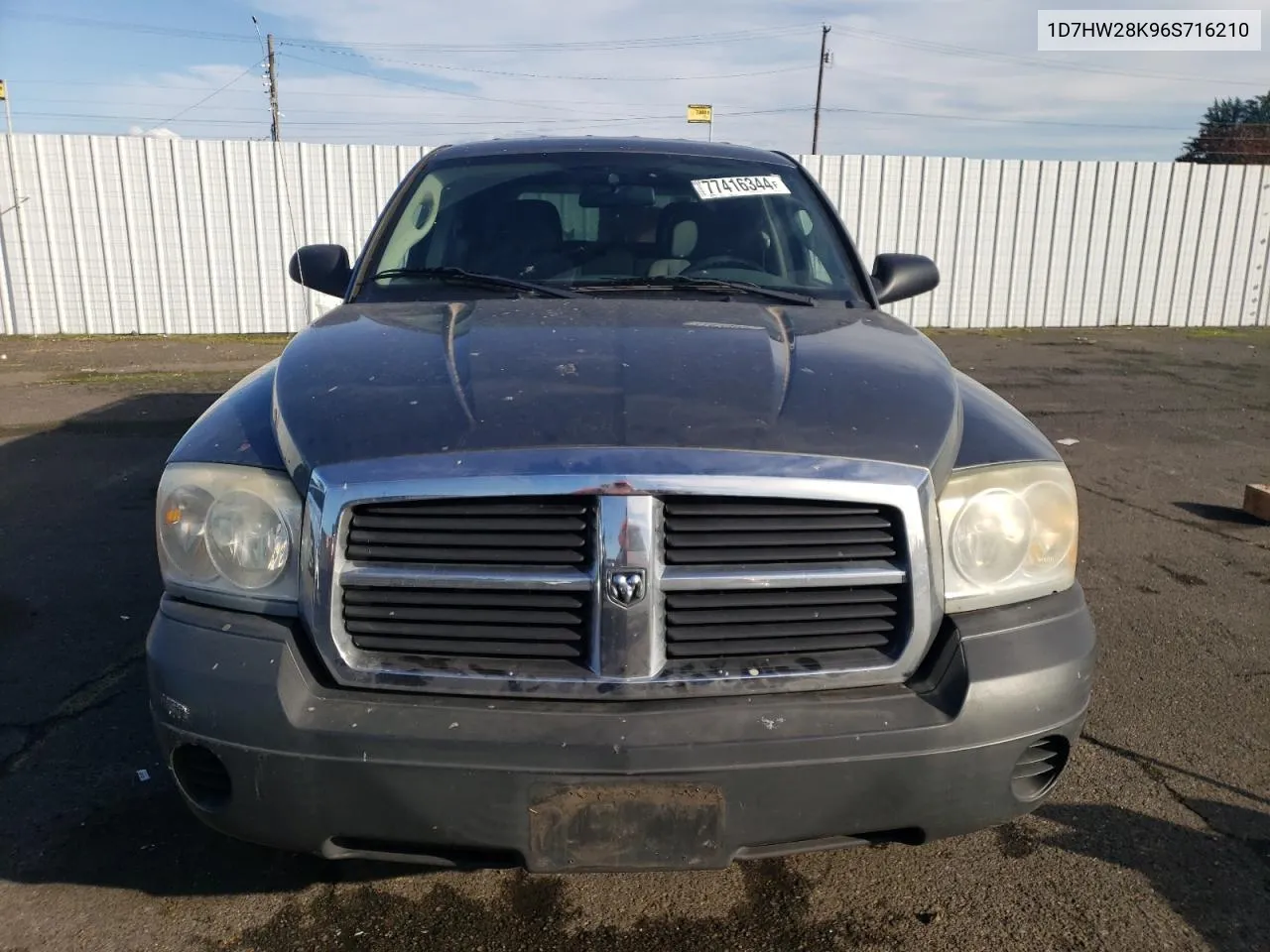 2006 Dodge Dakota Quad VIN: 1D7HW28K96S716210 Lot: 77416344