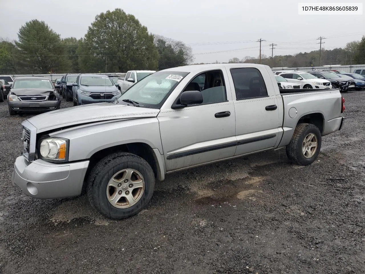 2006 Dodge Dakota Quad Slt VIN: 1D7HE48K86S605839 Lot: 78135534