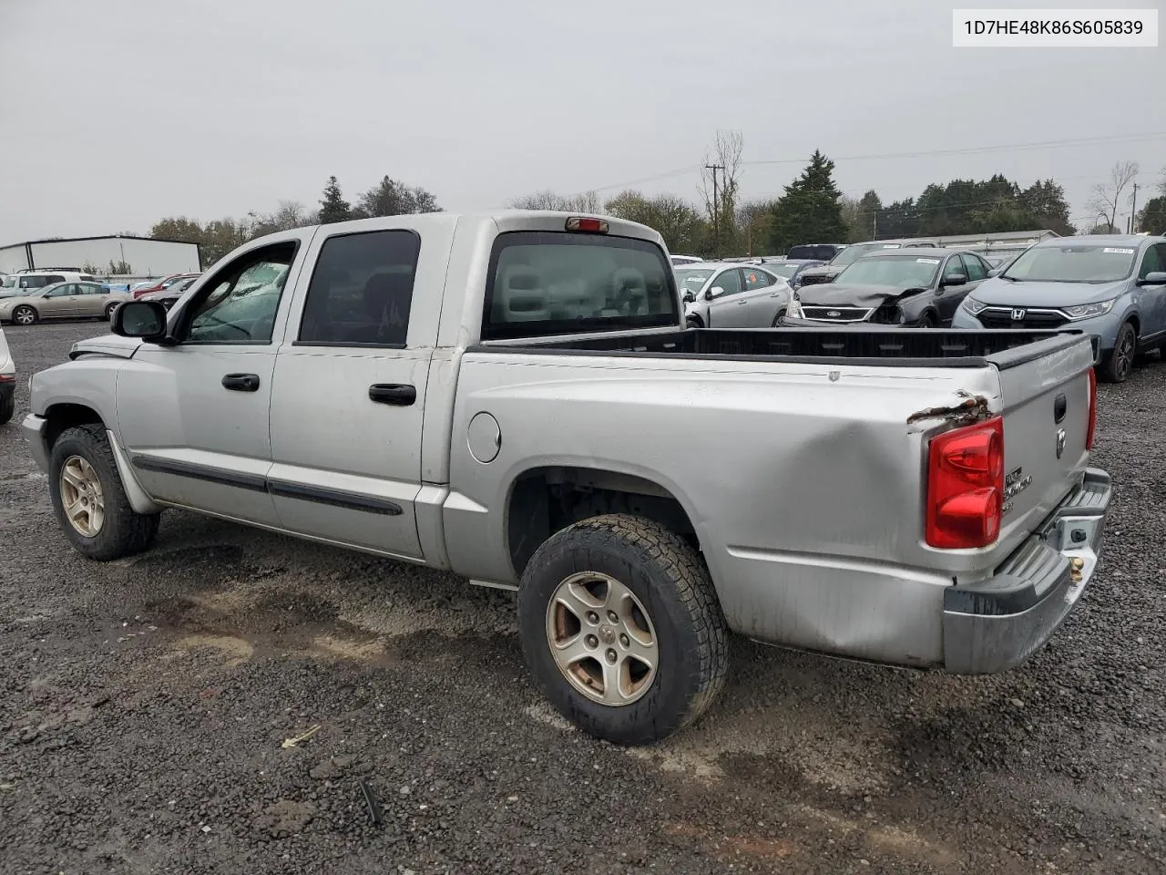 2006 Dodge Dakota Quad Slt VIN: 1D7HE48K86S605839 Lot: 78135534