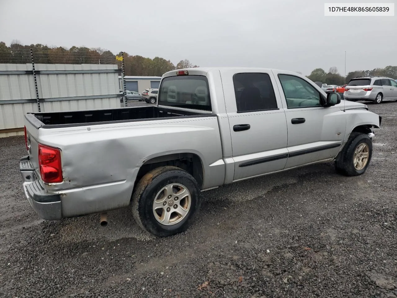 2006 Dodge Dakota Quad Slt VIN: 1D7HE48K86S605839 Lot: 78135534