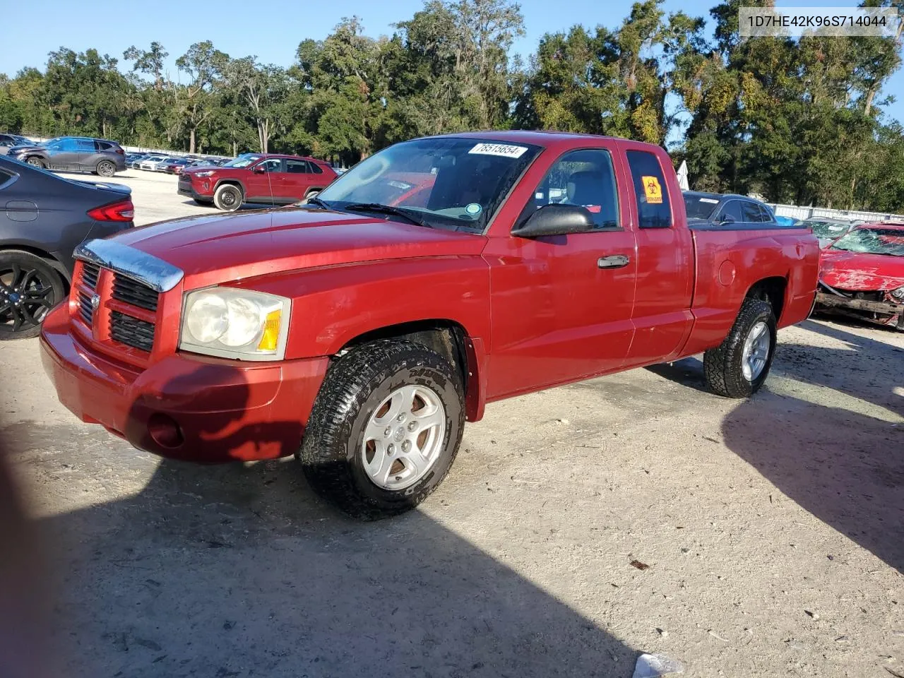 2006 Dodge Dakota Slt VIN: 1D7HE42K96S714044 Lot: 78515654