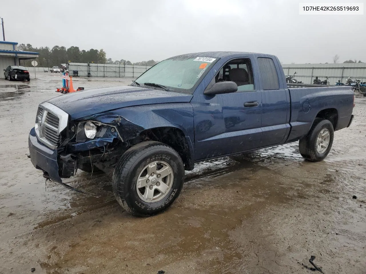 2006 Dodge Dakota Slt VIN: 1D7HE42K26S519693 Lot: 78713104