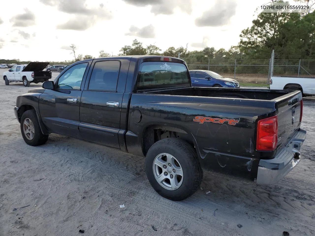 2006 Dodge Dakota Quad Slt VIN: 1D7HE48K16S569329 Lot: 80106734