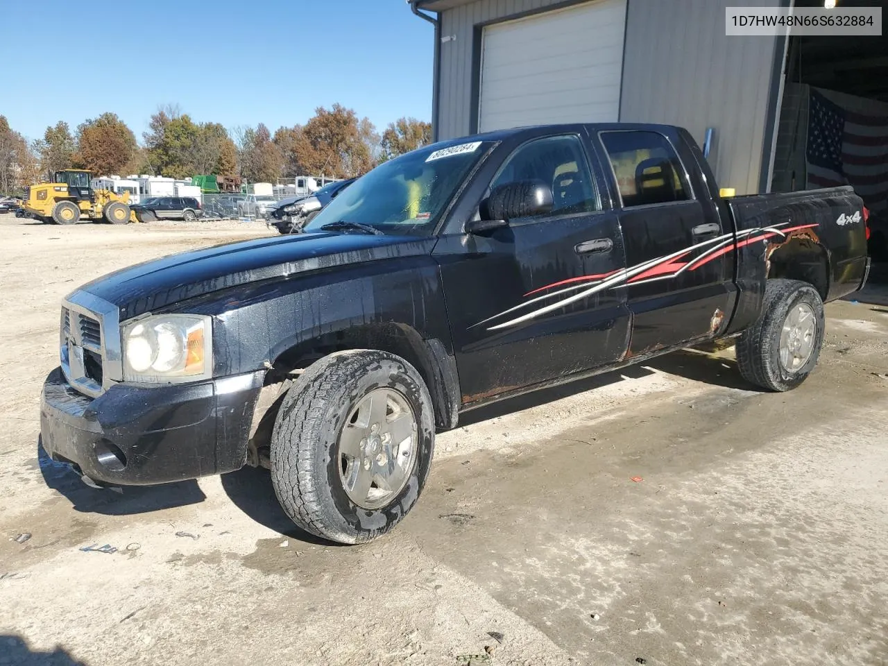 2006 Dodge Dakota Quad Slt VIN: 1D7HW48N66S632884 Lot: 80290284