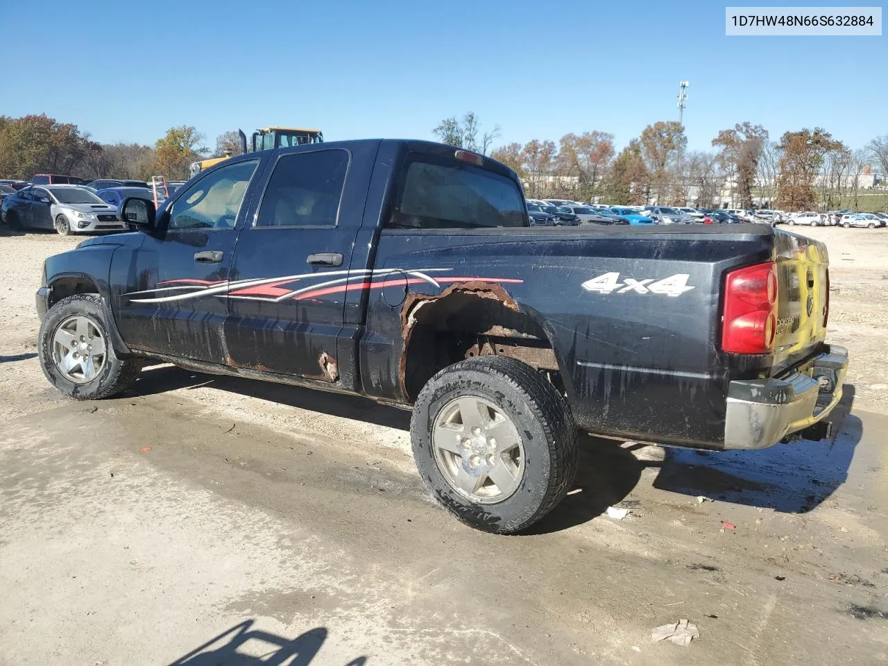 2006 Dodge Dakota Quad Slt VIN: 1D7HW48N66S632884 Lot: 80290284