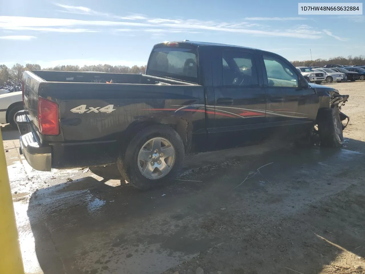 2006 Dodge Dakota Quad Slt VIN: 1D7HW48N66S632884 Lot: 80290284