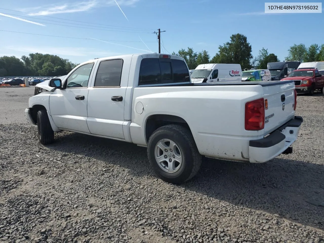 1D7HE48N97S195032 2007 Dodge Dakota Quad Slt