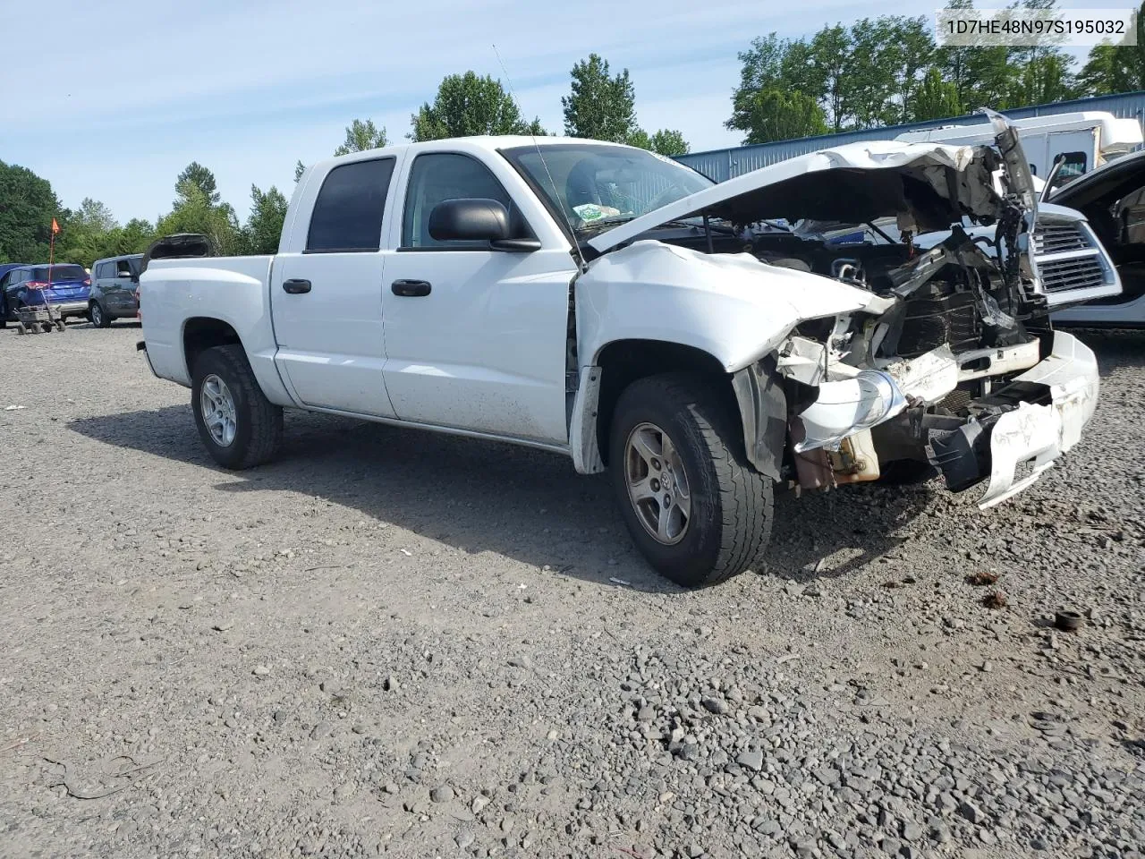 1D7HE48N97S195032 2007 Dodge Dakota Quad Slt