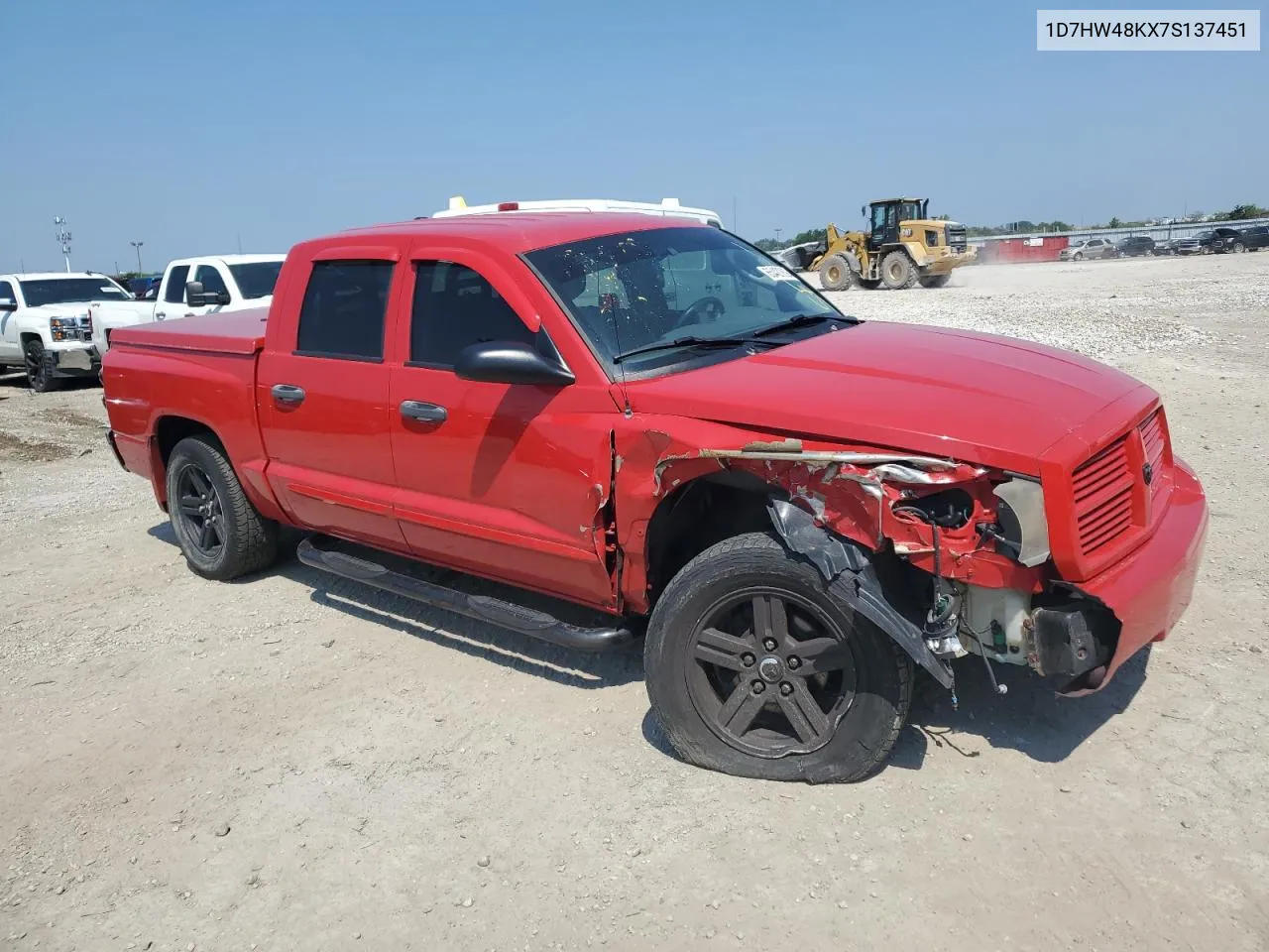 2007 Dodge Dakota Quad Slt VIN: 1D7HW48KX7S137451 Lot: 65422694