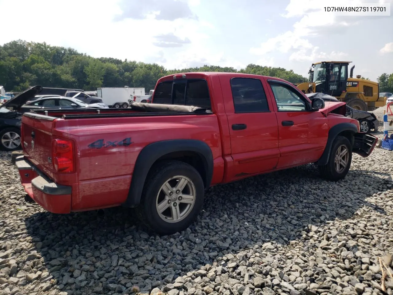 2007 Dodge Dakota Quad Slt VIN: 1D7HW48N27S119701 Lot: 66952234