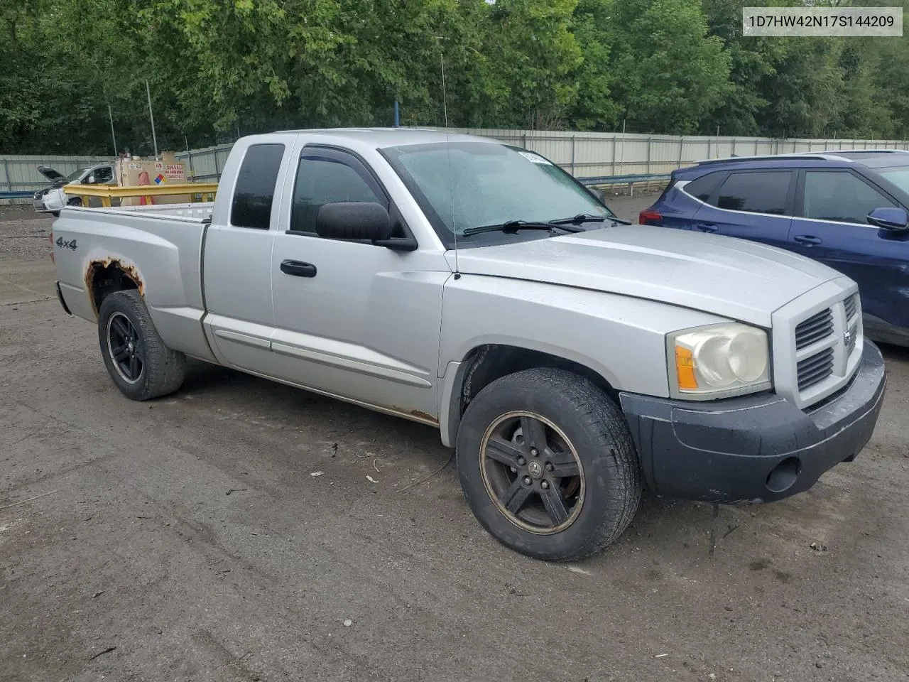 2007 Dodge Dakota Slt VIN: 1D7HW42N17S144209 Lot: 67940204