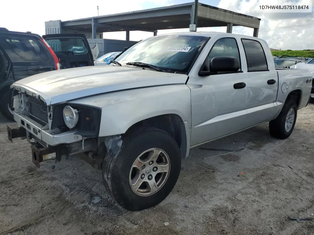 2007 Dodge Dakota Quad Slt VIN: 1D7HW48J57S118474 Lot: 69220394