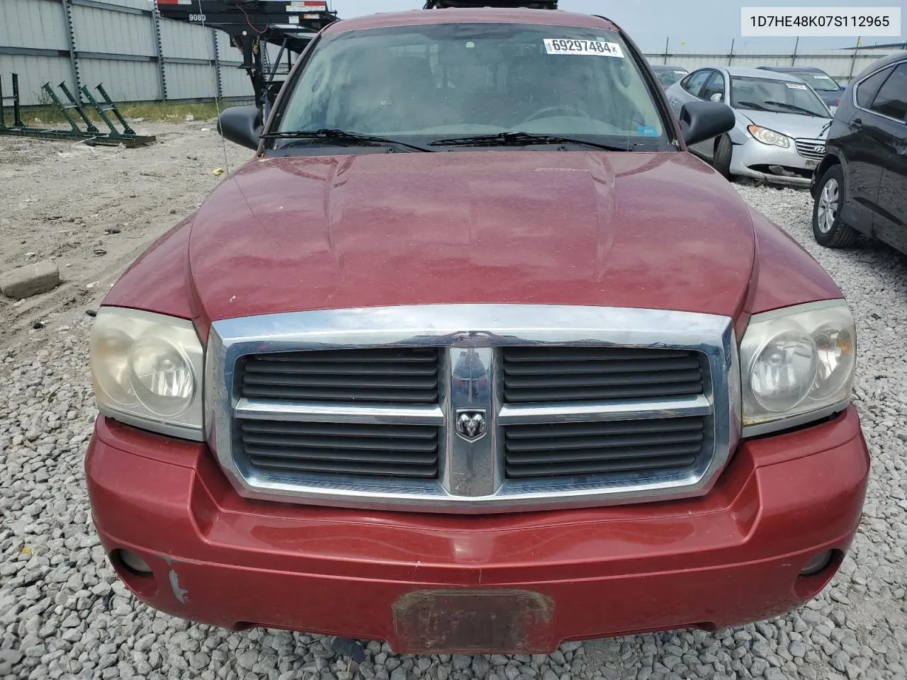 2007 Dodge Dakota Quad Slt VIN: 1D7HE48K07S112965 Lot: 69297484