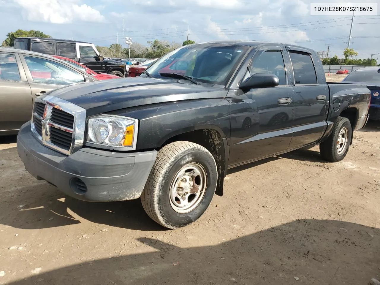 2007 Dodge Dakota Quad VIN: 1D7HE28K07S218675 Lot: 74332984