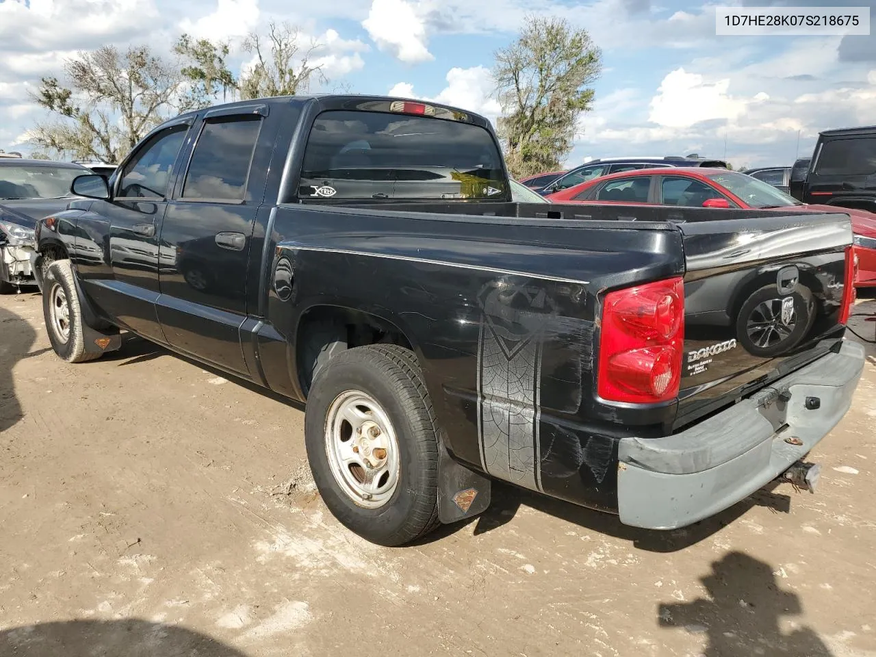 2007 Dodge Dakota Quad VIN: 1D7HE28K07S218675 Lot: 74332984