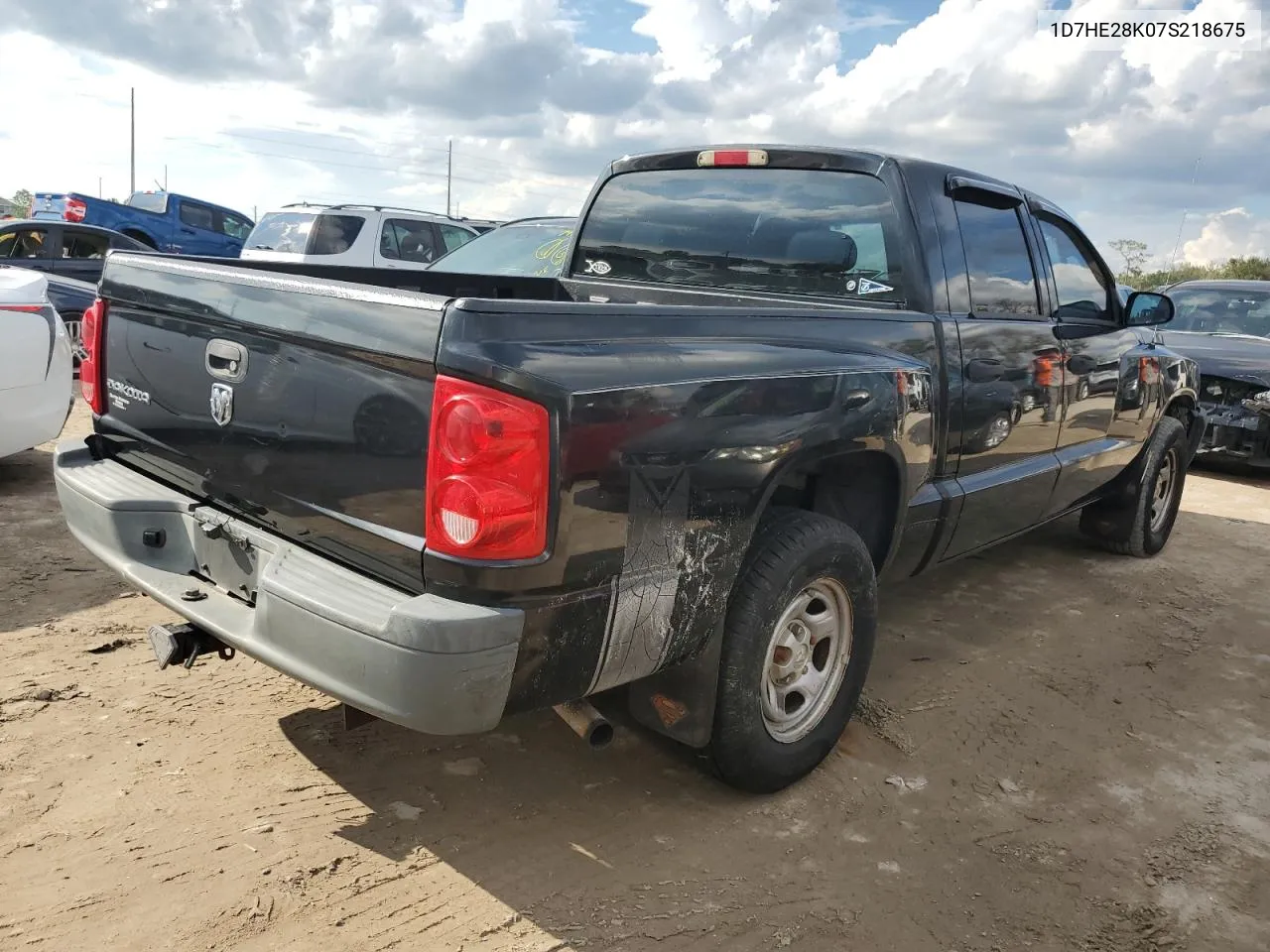 2007 Dodge Dakota Quad VIN: 1D7HE28K07S218675 Lot: 74332984