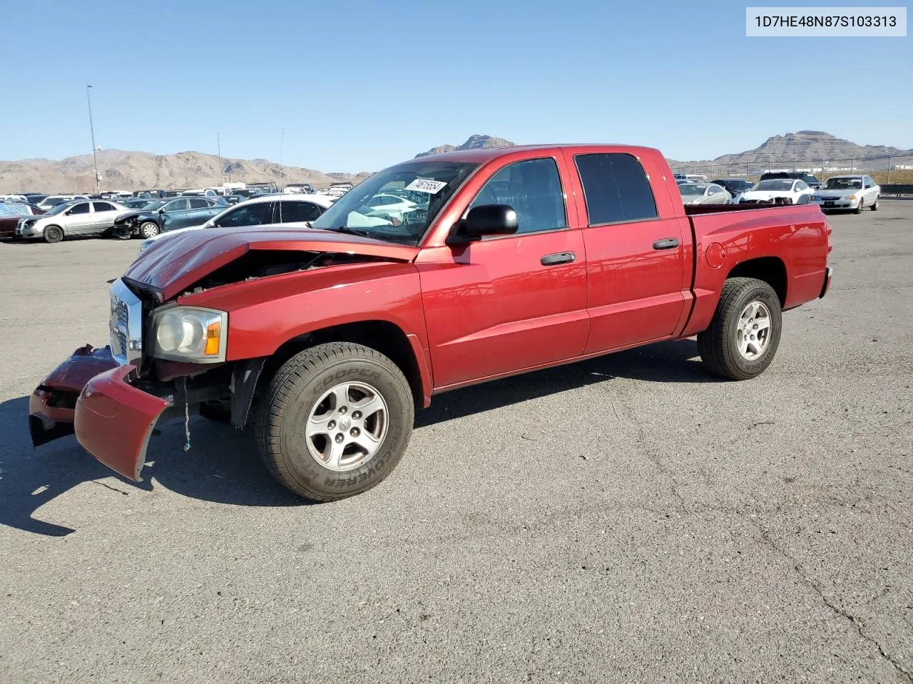 2007 Dodge Dakota Quad Slt VIN: 1D7HE48N87S103313 Lot: 74615554