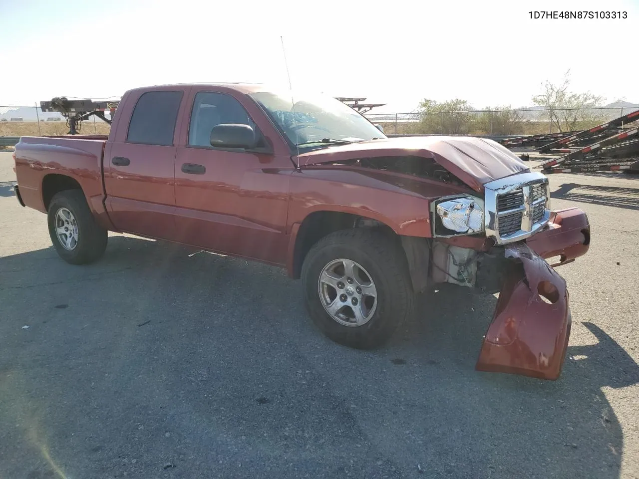 2007 Dodge Dakota Quad Slt VIN: 1D7HE48N87S103313 Lot: 74615554