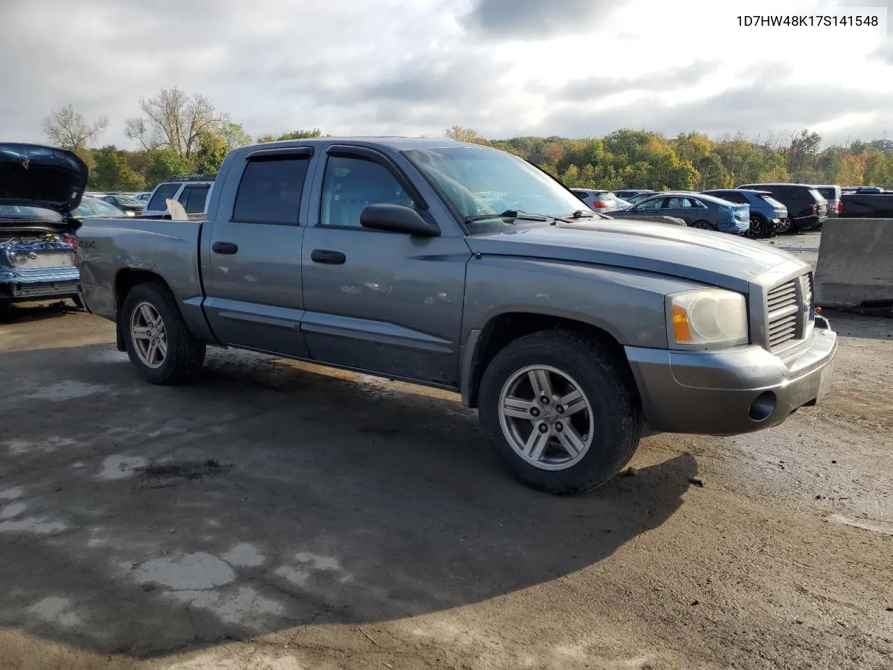 2007 Dodge Dakota Quad Slt VIN: 1D7HW48K17S141548 Lot: 74875484