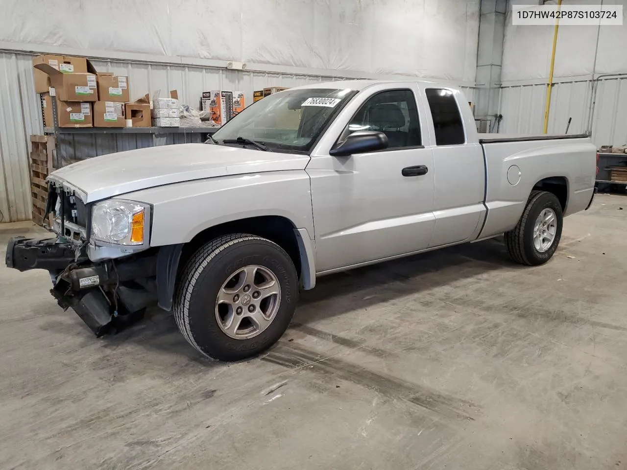 2007 Dodge Dakota Slt VIN: 1D7HW42P87S103724 Lot: 76830024