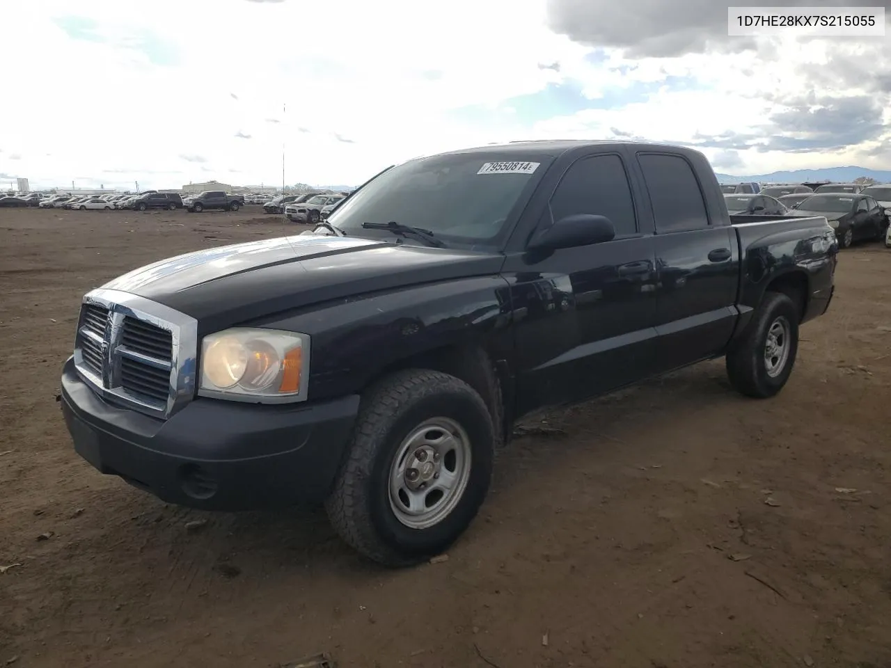 2007 Dodge Dakota Quad VIN: 1D7HE28KX7S215055 Lot: 79550814