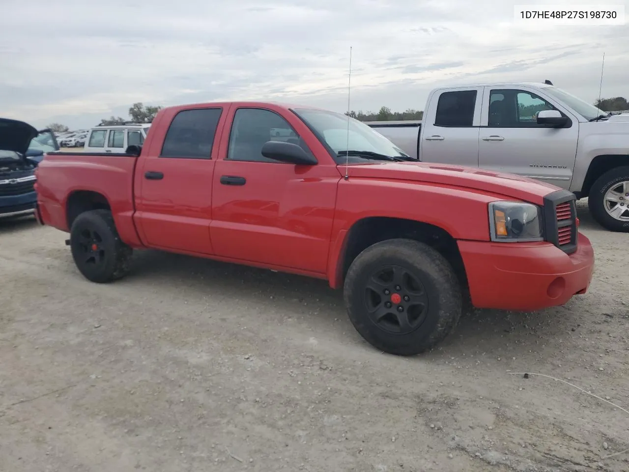 2007 Dodge Dakota Quad Slt VIN: 1D7HE48P27S198730 Lot: 79836574