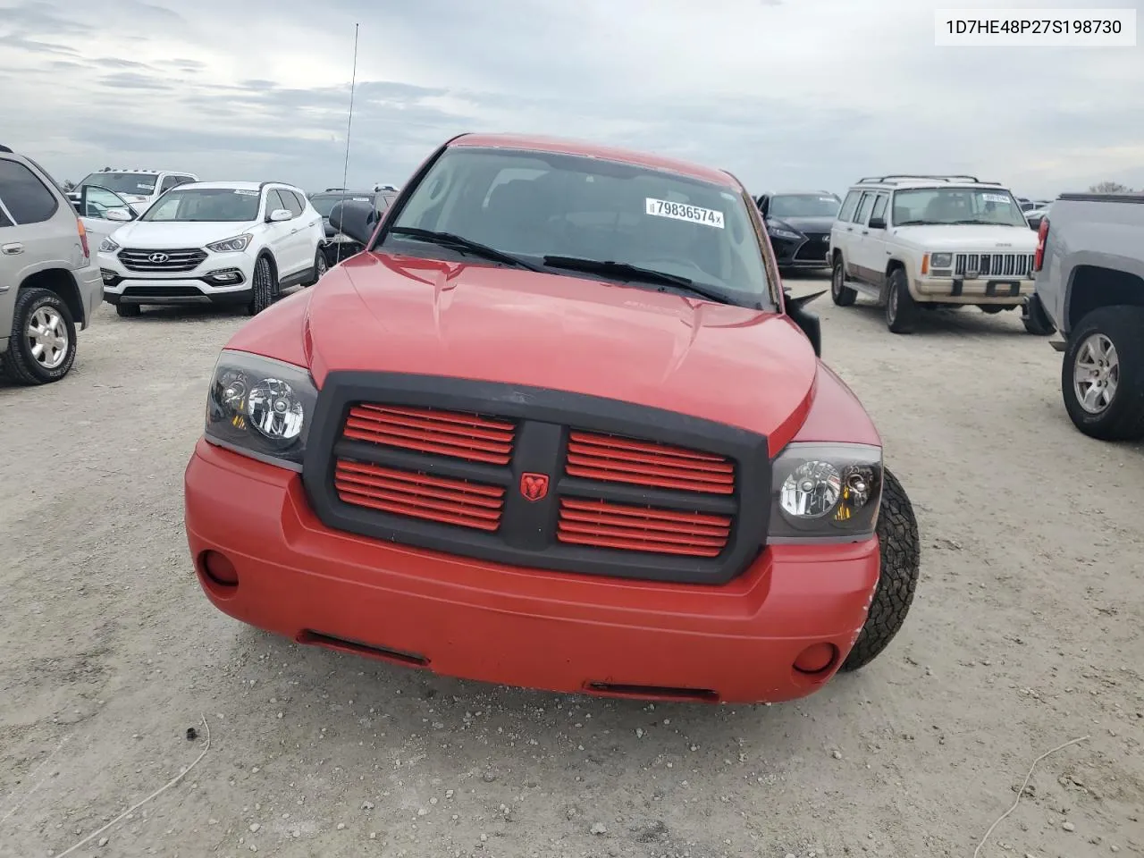 2007 Dodge Dakota Quad Slt VIN: 1D7HE48P27S198730 Lot: 79836574