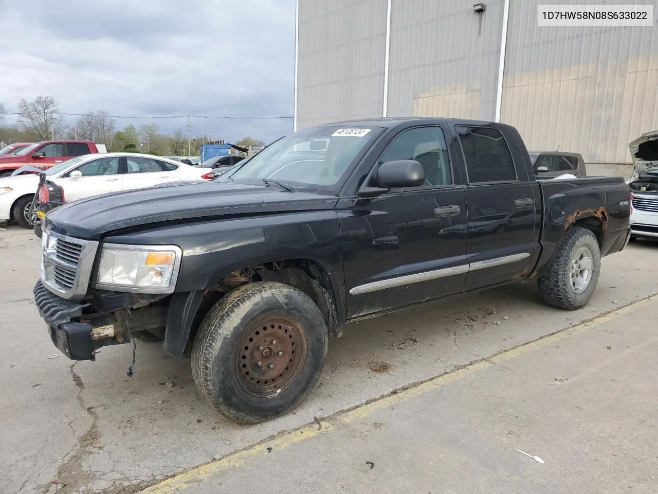 2008 Dodge Dakota Quad Laramie VIN: 1D7HW58N08S633022 Lot: 48106124