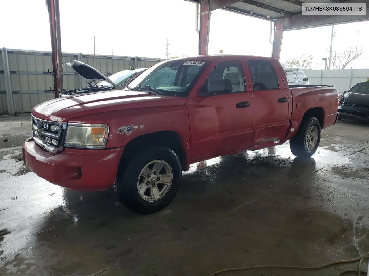 2008 Dodge Dakota Quad Slt VIN: 1D7HE48K08S504118 Lot: 51426734