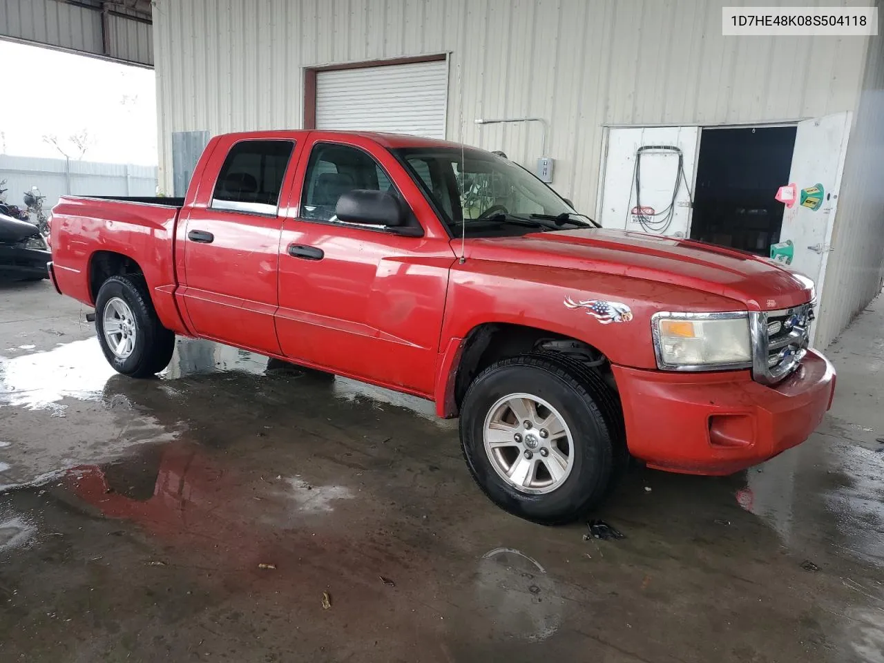 2008 Dodge Dakota Quad Slt VIN: 1D7HE48K08S504118 Lot: 51426734