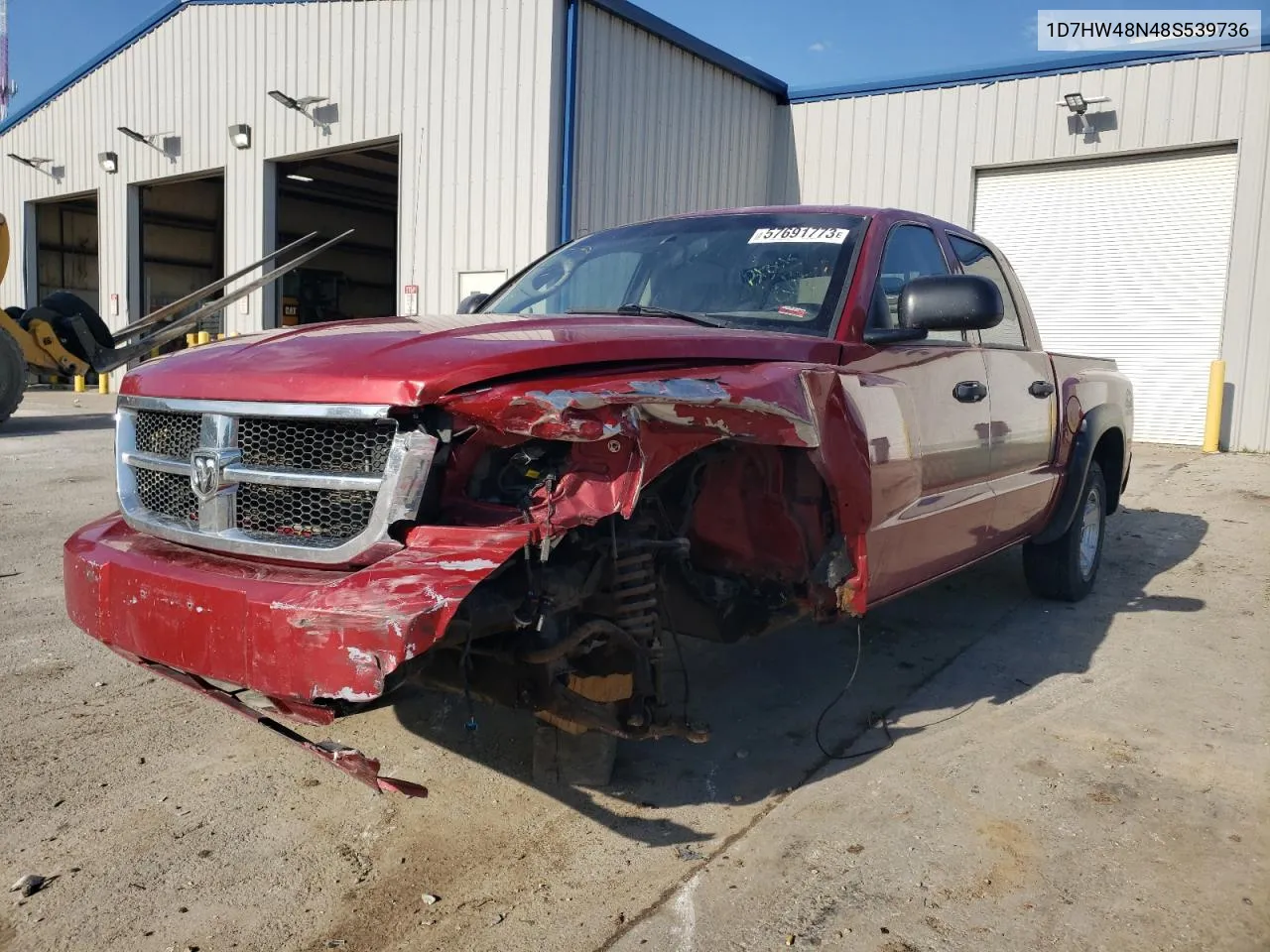 2008 Dodge Dakota Quad Slt VIN: 1D7HW48N48S539736 Lot: 57691773