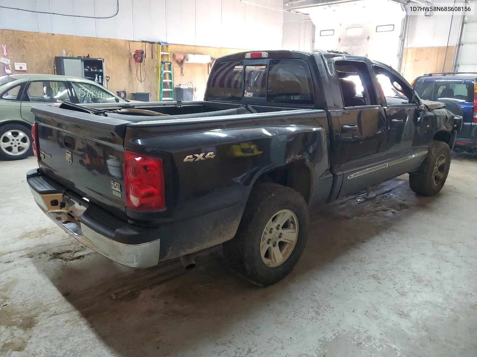 1D7HW58N68S608156 2008 Dodge Dakota Quad Laramie