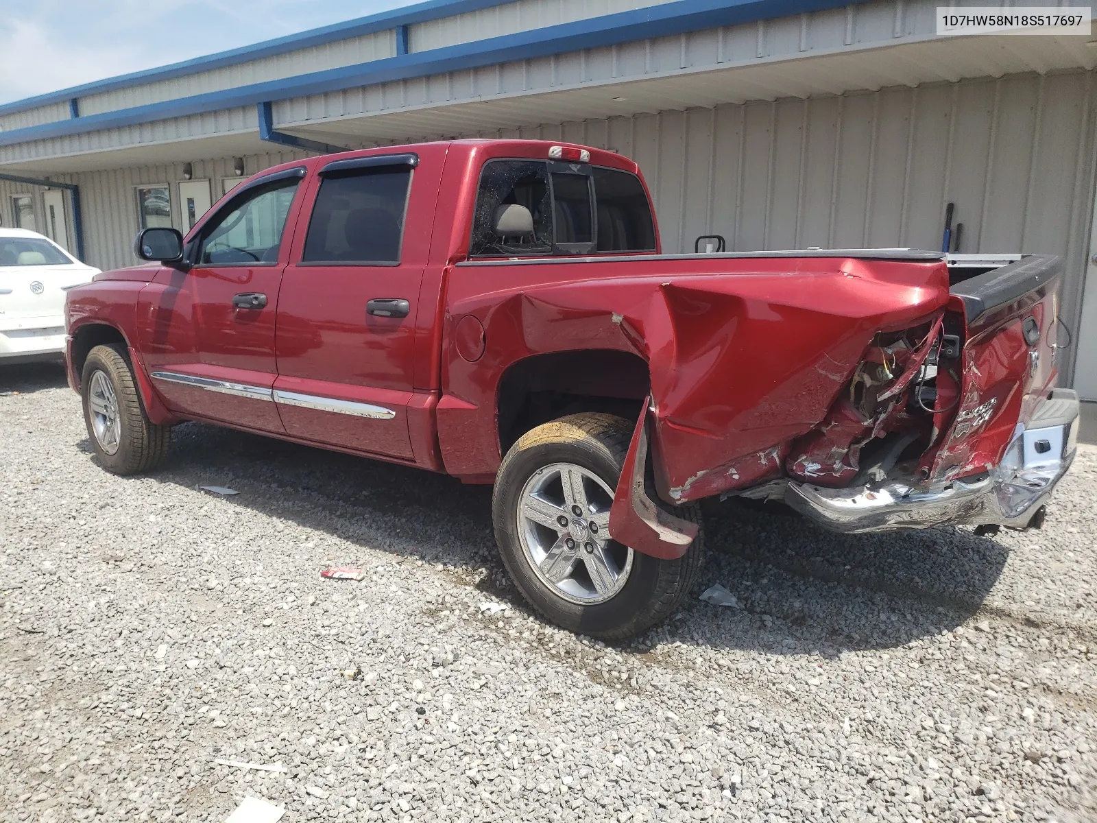 2008 Dodge Dakota Quad Laramie VIN: 1D7HW58N18S517697 Lot: 61007934