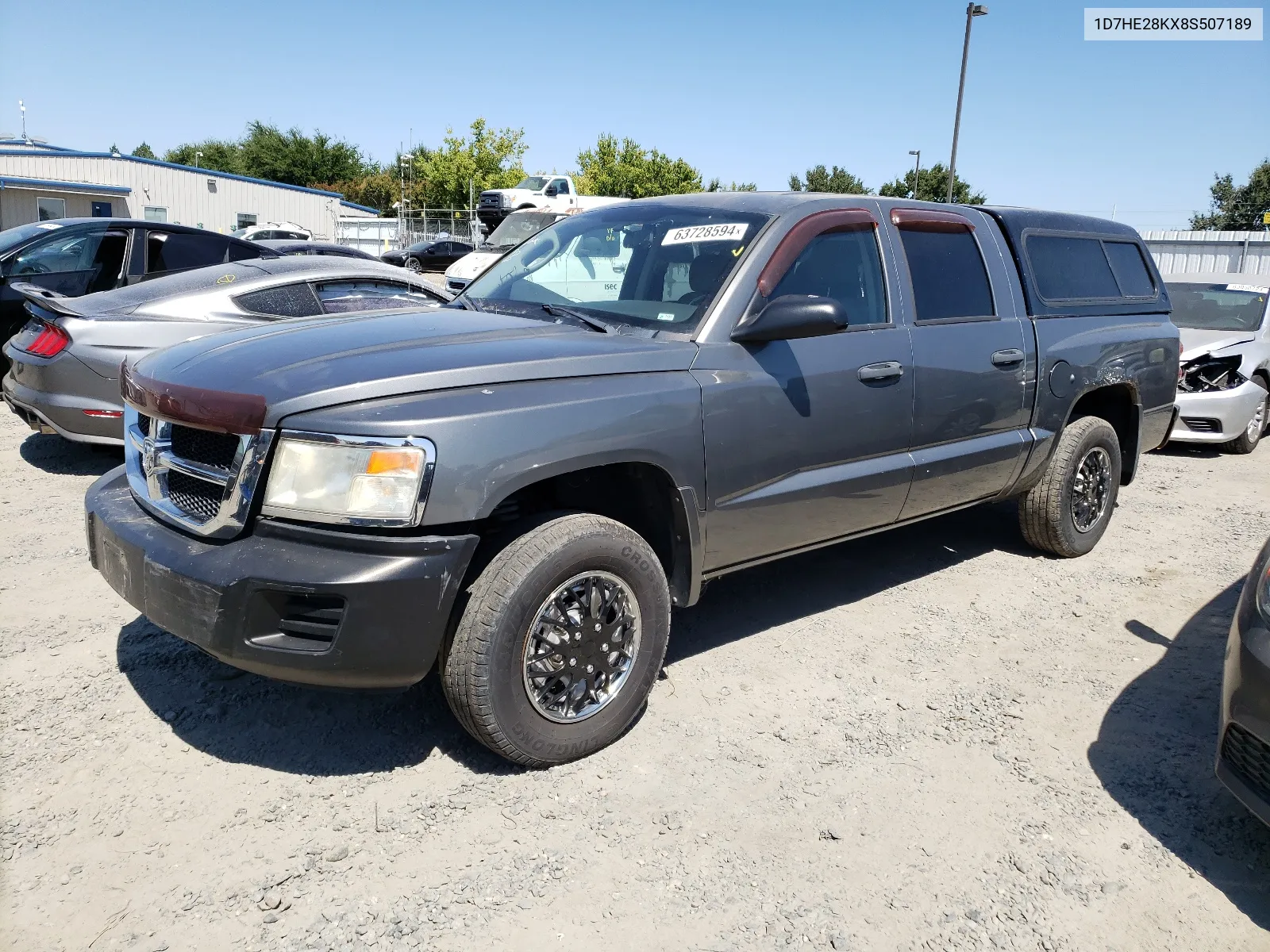 2008 Dodge Dakota Quad VIN: 1D7HE28KX8S507189 Lot: 63728594