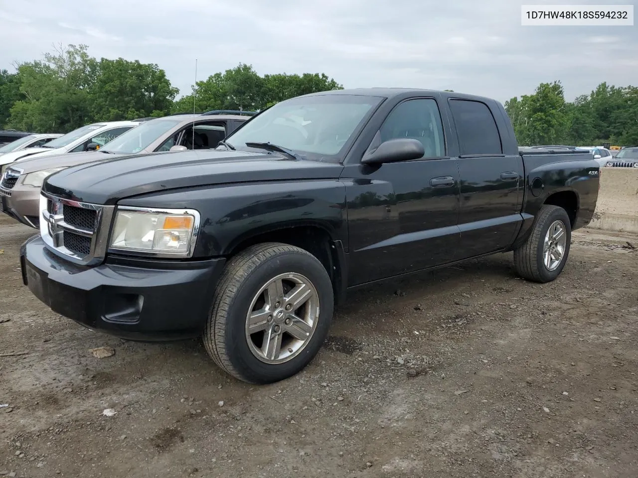 2008 Dodge Dakota Quad Slt VIN: 1D7HW48K18S594232 Lot: 65017274