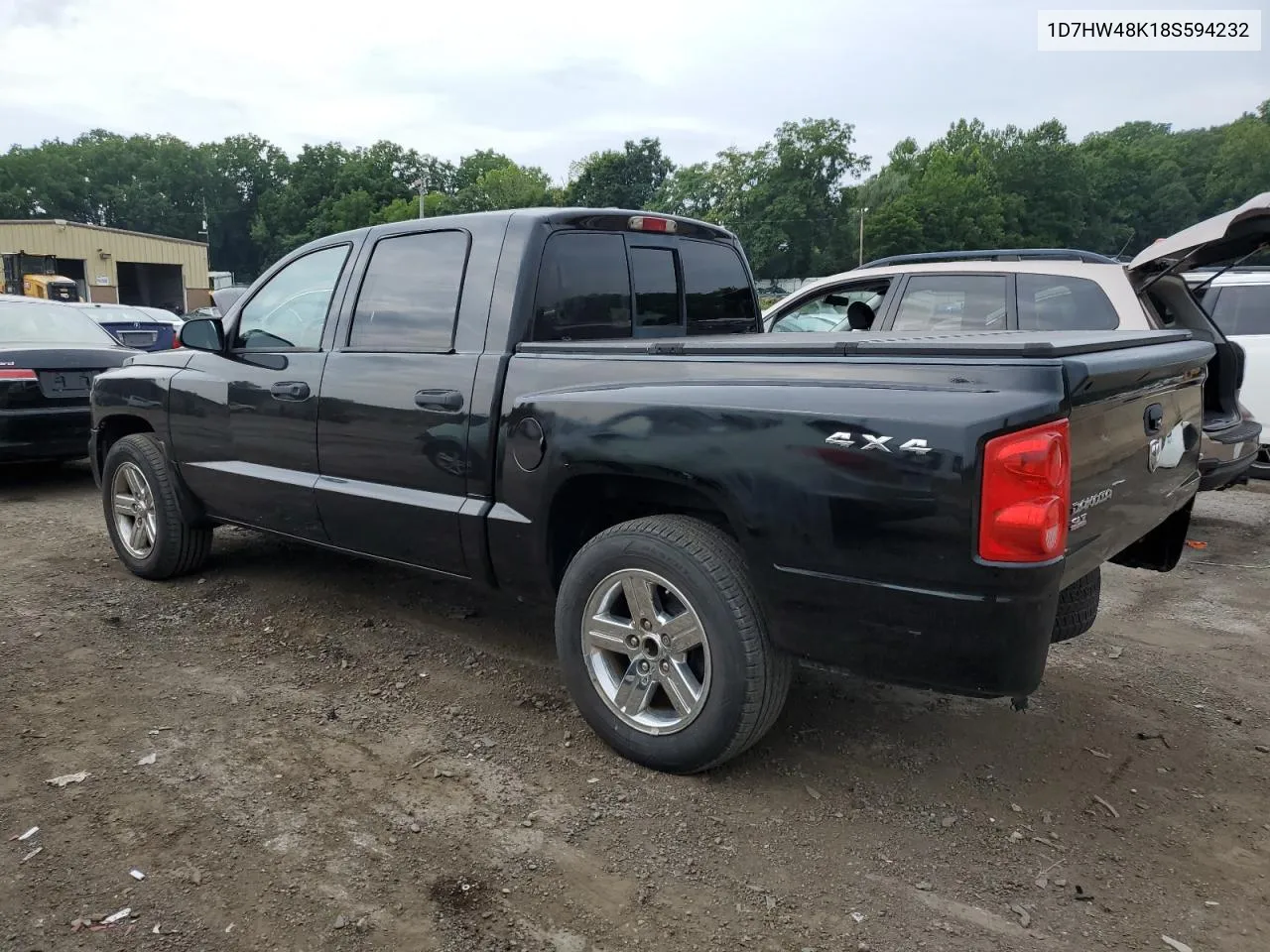 2008 Dodge Dakota Quad Slt VIN: 1D7HW48K18S594232 Lot: 65017274