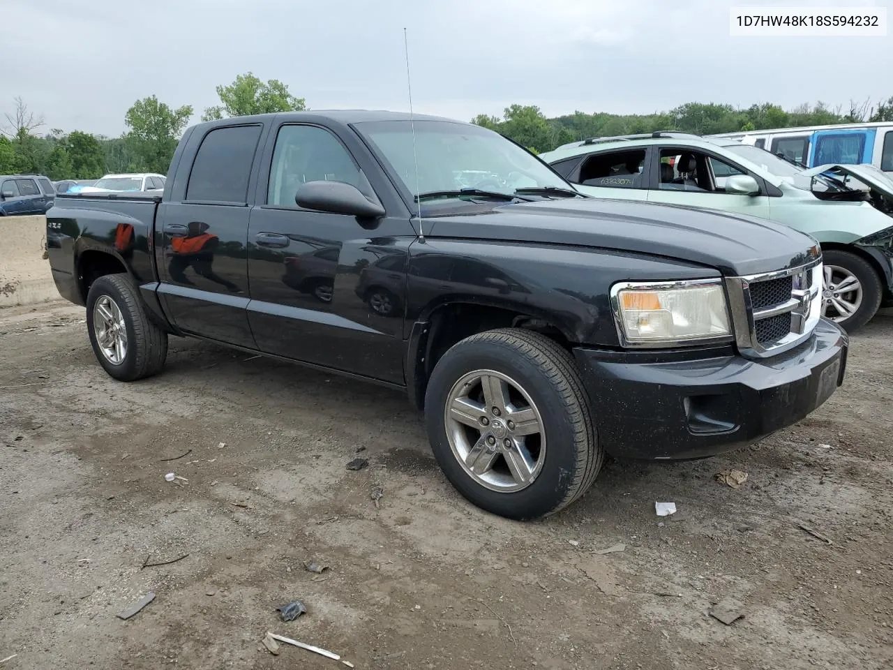 2008 Dodge Dakota Quad Slt VIN: 1D7HW48K18S594232 Lot: 65017274