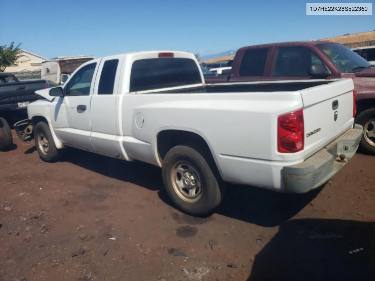 2008 Dodge Dakota St VIN: 1D7HE22K28S522360 Lot: 66513574