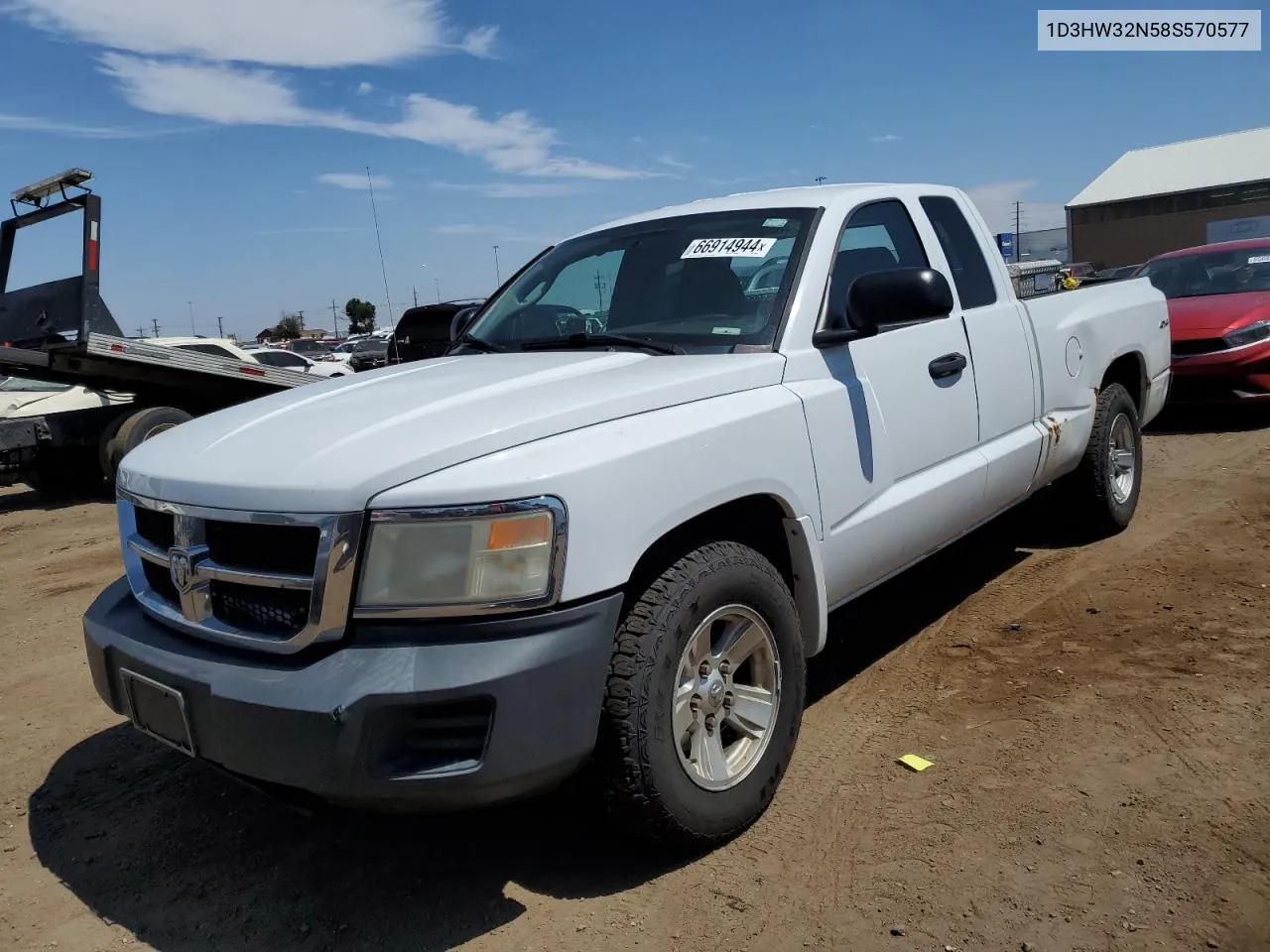 2008 Dodge Dakota Sxt VIN: 1D3HW32N58S570577 Lot: 66914944