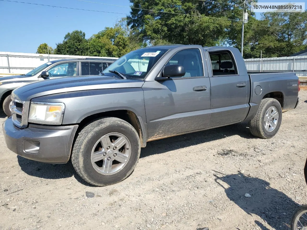 2008 Dodge Dakota Quad Slt VIN: 1D7HW48N88S597218 Lot: 67827944