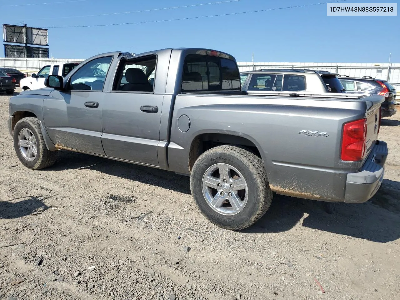 2008 Dodge Dakota Quad Slt VIN: 1D7HW48N88S597218 Lot: 67827944