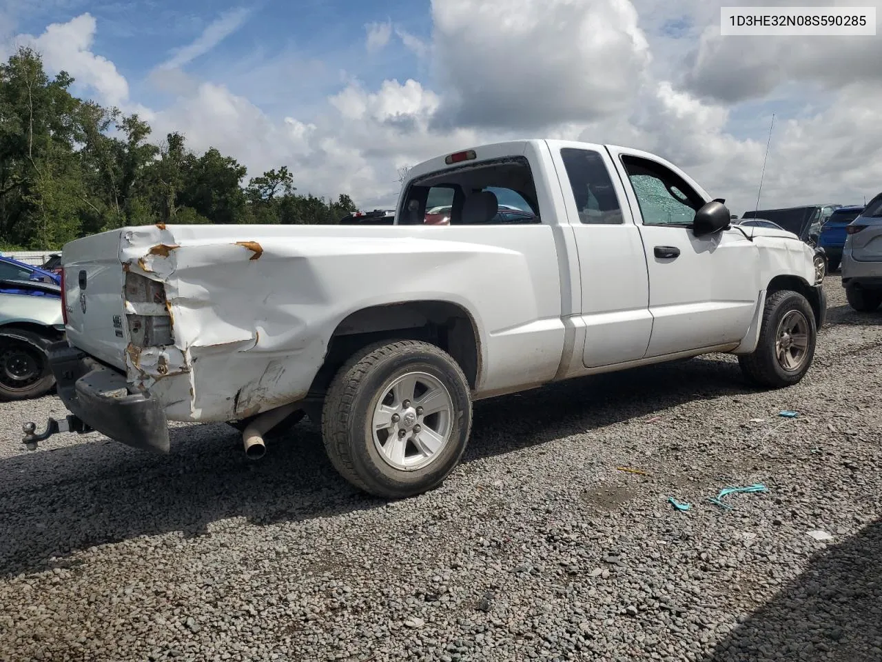 2008 Dodge Dakota Sxt VIN: 1D3HE32N08S590285 Lot: 70613174