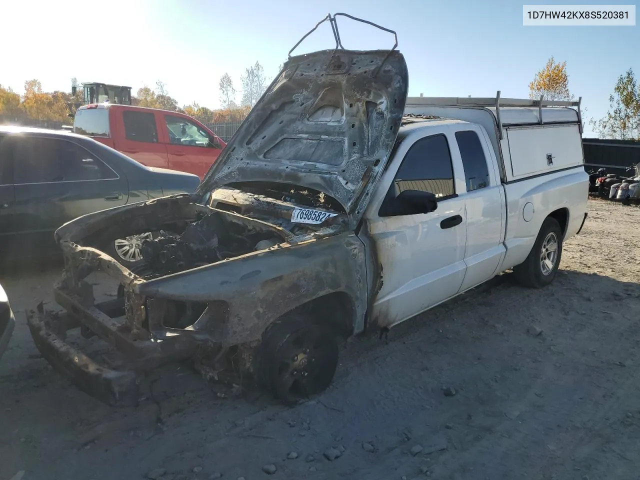 2008 Dodge Dakota Slt VIN: 1D7HW42KX8S520381 Lot: 76985824