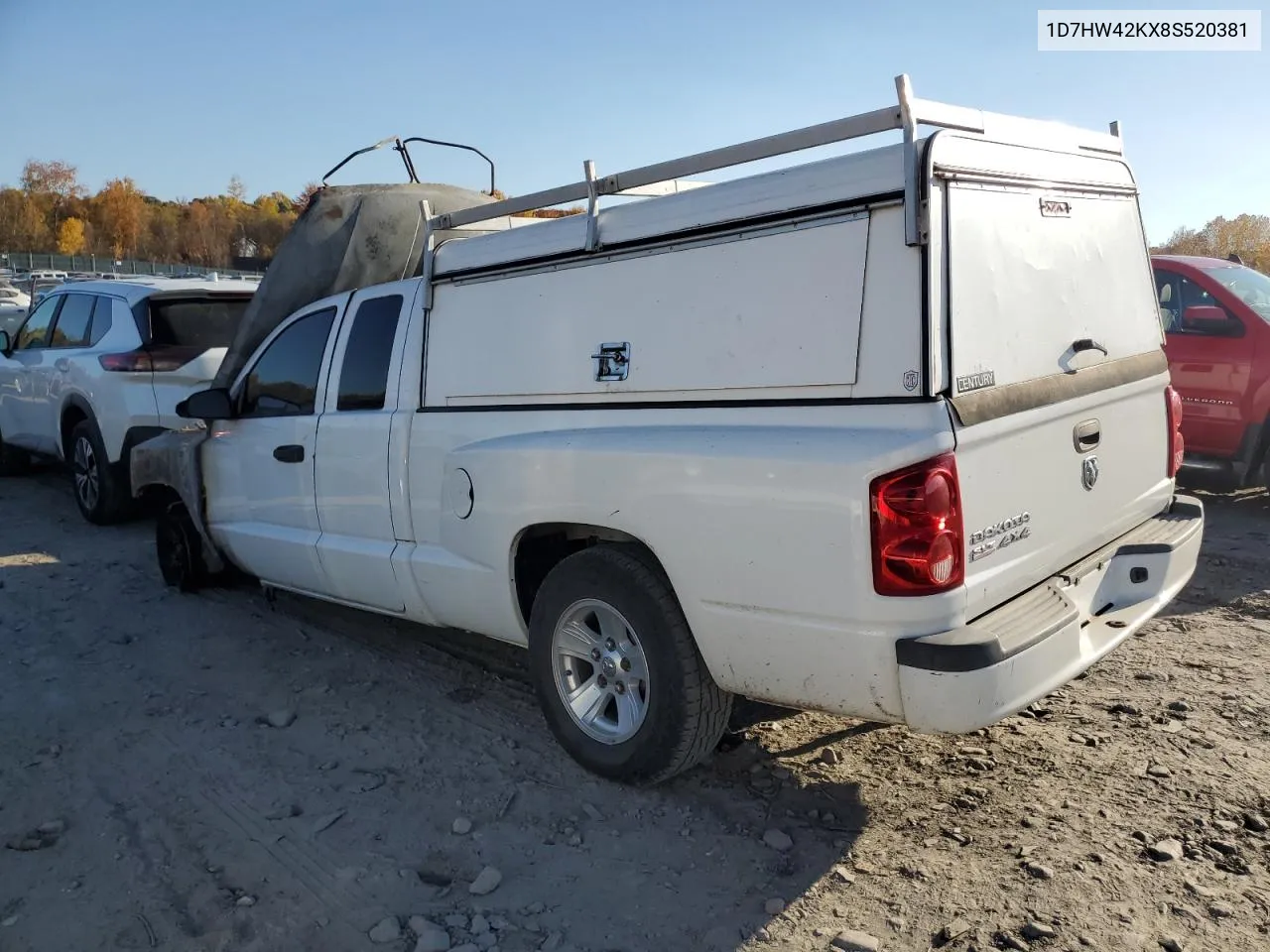 2008 Dodge Dakota Slt VIN: 1D7HW42KX8S520381 Lot: 76985824