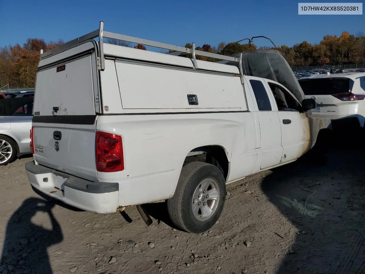 2008 Dodge Dakota Slt VIN: 1D7HW42KX8S520381 Lot: 76985824