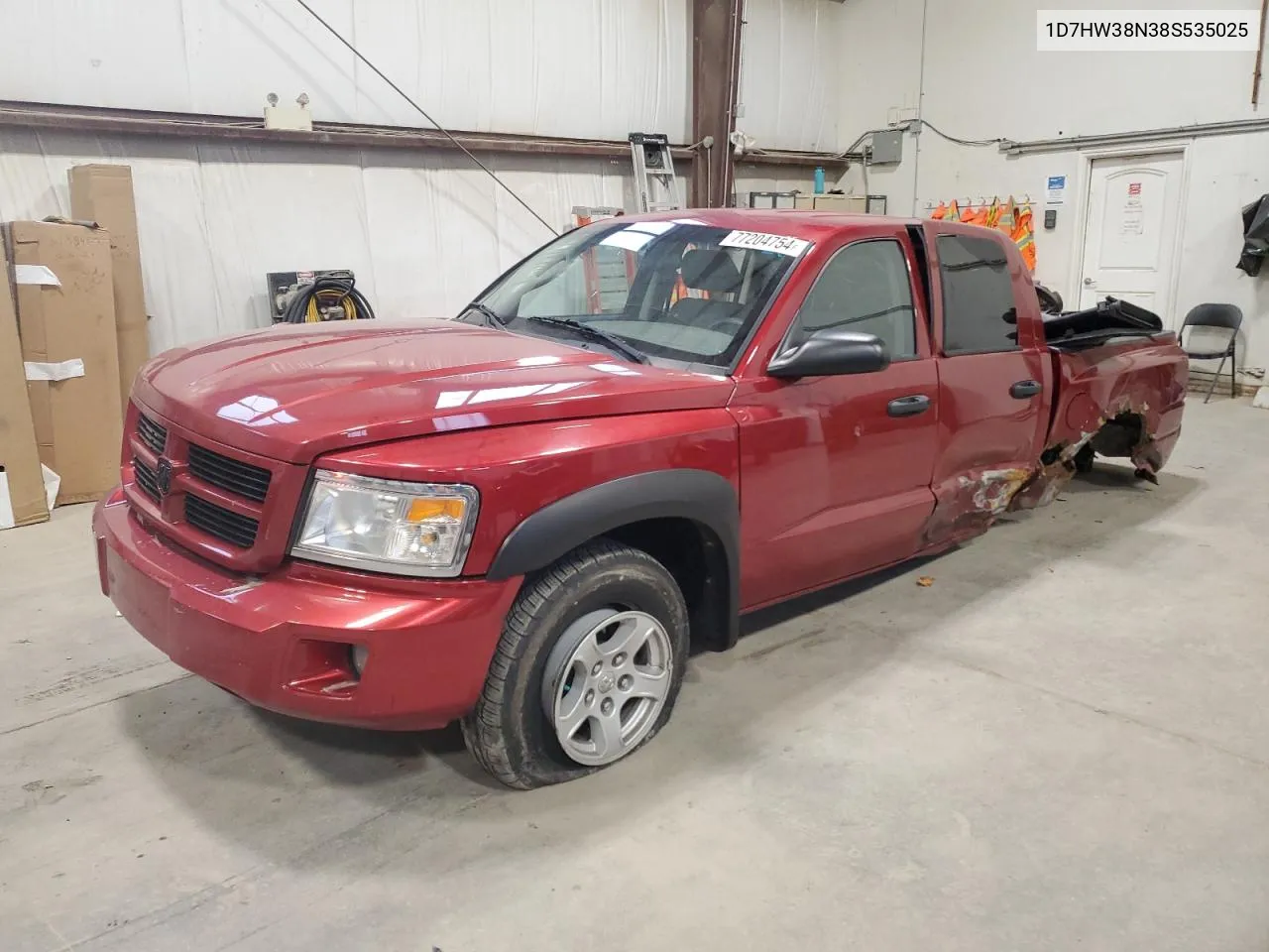 2008 Dodge Dakota Sxt VIN: 1D7HW38N38S535025 Lot: 77204754