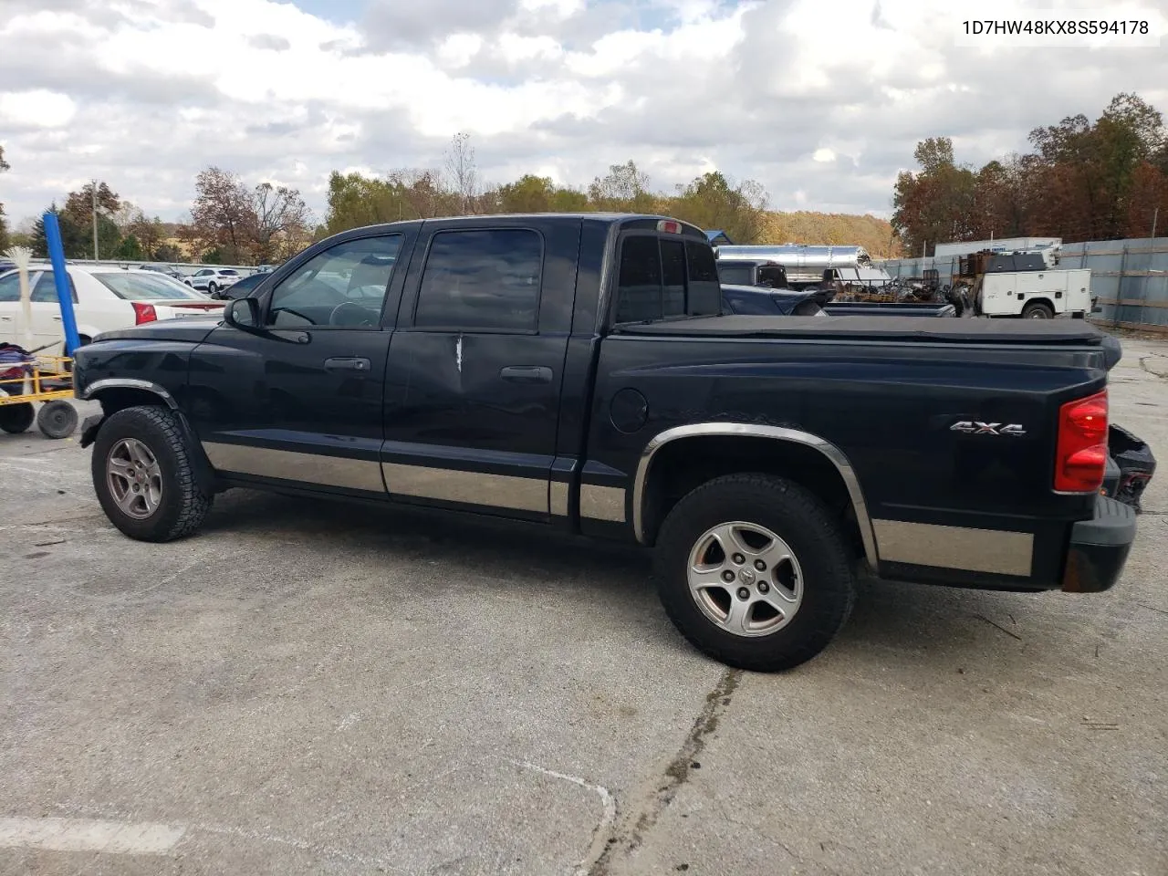 2008 Dodge Dakota Quad Slt VIN: 1D7HW48KX8S594178 Lot: 77591894