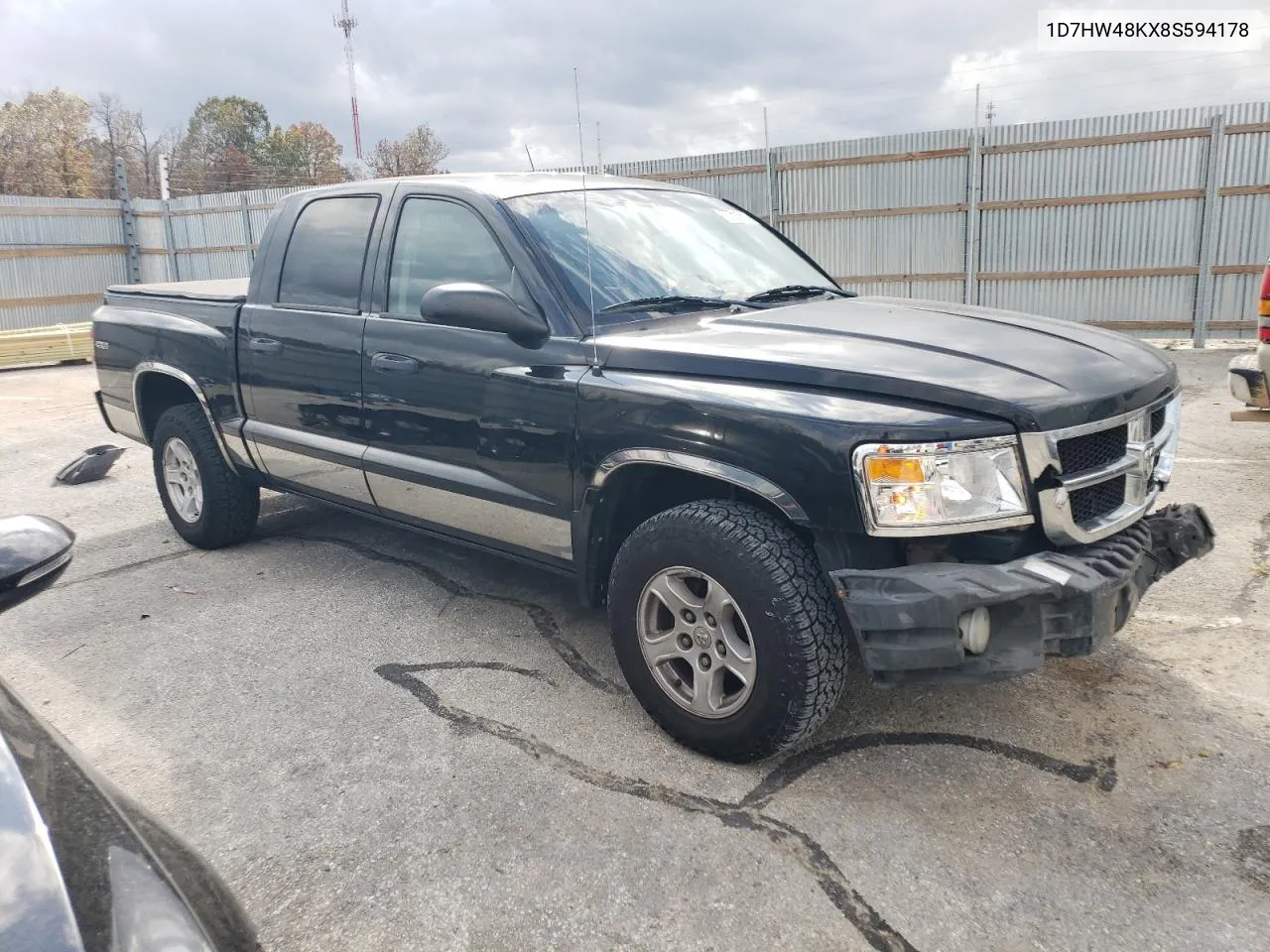 2008 Dodge Dakota Quad Slt VIN: 1D7HW48KX8S594178 Lot: 77591894