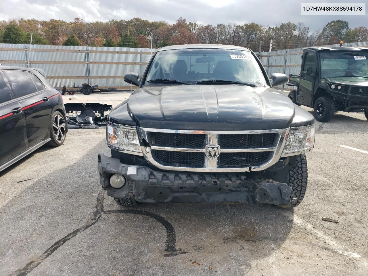 2008 Dodge Dakota Quad Slt VIN: 1D7HW48KX8S594178 Lot: 77591894